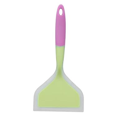 Imagem de Espátula de silicone para fritar de boca larga, design transparente de duas cores, flipper de panqueca antiaderente com alça ergonômica, ferramenta de cozinha para cozinhar em casa (03)