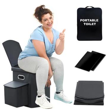 Imagem de Banheiro portátil TEMPTIPS XL 42cm de altura com compartimento lateral