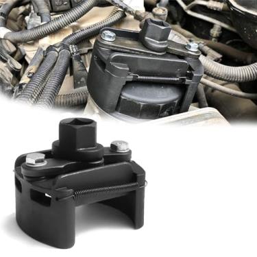 Imagem de Couslcd Ferramenta de remoção de chave de filtro de óleo ajustável para uso de 6 a 8 cm, conjunto de ferramentas de chave inglesa durável com 2 garras serrilhadas antiderrapantes duráveis design