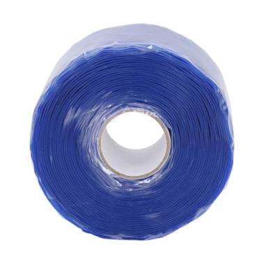 Imagem de Garosa Fita de Reparo de Borracha de Silicone, Fita Autoadesiva de Vedação de Mangueira de água para Reparos de Emergência, 5 M de Comprimento e 50 Mm de Largura, Resiste -58 ° F a 500 ° F para (Azul)