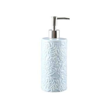 Imagem de Dispensador de sabão 520ML Shampoo & Body Wash Dispenser BottlePress Lotion BottleCeramic Embossed Pattern Soap