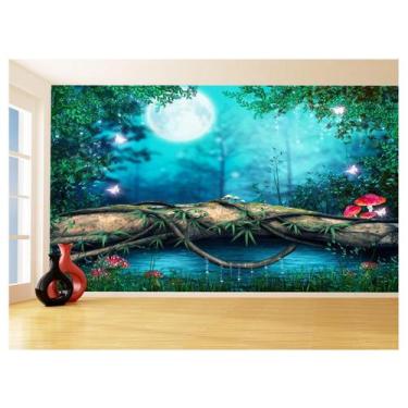 Imagem de Papel De Parede 3D Floresta Encantada Cogumelo 3,5M Xna231 - Você Deco