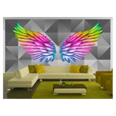 Imagem de Papel De Parede 3D Arte Asas Selfie Insta Cores 3,5M Tra250 - Você Dec