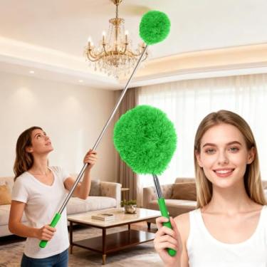 Imagem de Espanador de microfibra extensível, escova telescópica para limpeza de casa e carro, comprimento ajustável, macio e flexível