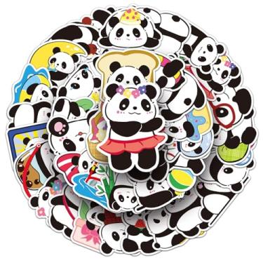 Imagem de 50 peças de vinil à prova d'água fofo Panda Paradise Party Theme Stickers, garrafa de água e decoração de festa, prêmios de professores e itens essenciais para sala de aula