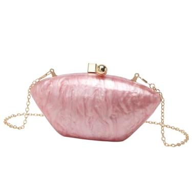 Imagem de ORKDFJ Bolsas femininas de acrílico modernas bolsas de ombro para celular, rosa, One Size