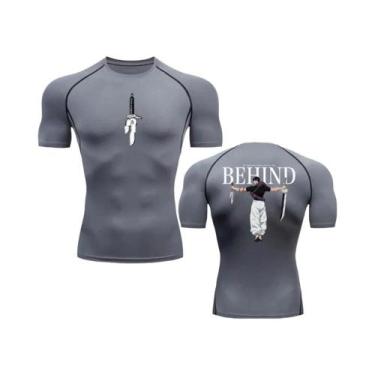 Imagem de Camisa De Compressão Masculina De Secagem Rápida E Respirável Com Esta