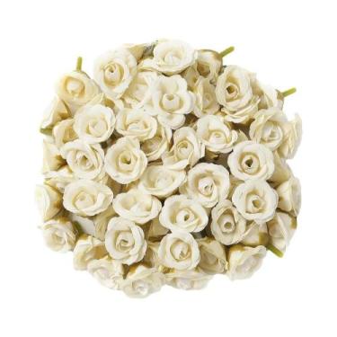 Imagem de 20 Peças De Flores Artificiais Mini Rosa De 2cm Para Decoração De Casa