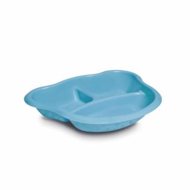 Imagem de prato infantil com divisórias adoleta azul