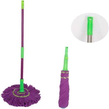 Imagem de Esfregao mop giratorio rodo vassoura limpeza absorvente twist 3 em 1 l