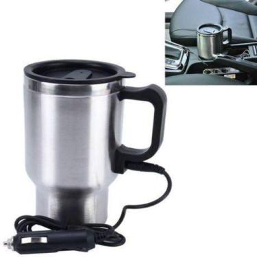 Imagem de Garrafa termica em inox eletrica 12v acededor de carro copo aquecedor 