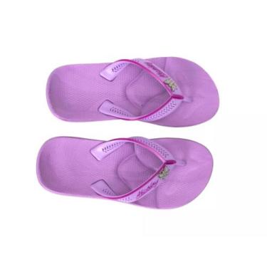 Imagem de Chinelo Anatômico Alcalay Feminino não escurrega ch06, Lilás, Tiralila