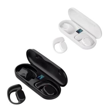 Imagem de Fone De Ouvido Sem Fio Esportivo de Condução Óssea - Bluetooth 5.3, Resistente Ao Suor, Até 8h De Uso (Branco)