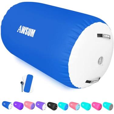 Imagem de AWSUM 1 peça de rolo de ar inflável de cilindro de ginástica para treino de mola traseira para octógono, equipamento de ginástica, sem bomba elétrica