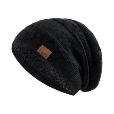 Imagem de Gorro de Inverno Unissex com Forro de Pele - Gorro de Caveira Casual d