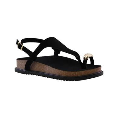 Imagem de Sandália Flatform Original Beira Rio Detalhe Bold Cor:PretoTamanho:38,