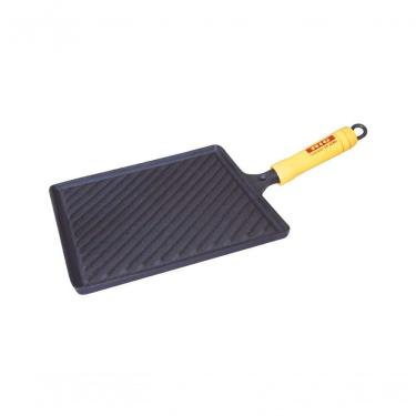 Imagem de Bifeteira Ferro Fundido Quadrada Frisada - Medidas 22X22Cm