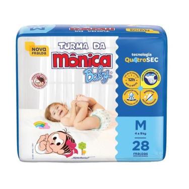 Imagem de Fralda Turma da Mônica Jumbo RN, P, M, G, XG, XXG, M, 28