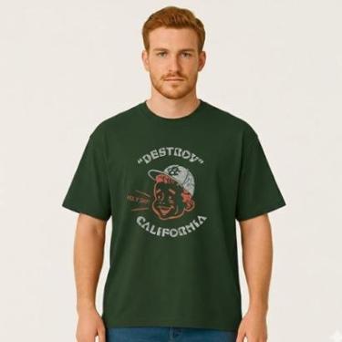 Imagem de Camiseta Oversized California Destroy Masculina Algodão Premium-Masculino