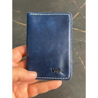 Imagem de Porta Cartão em Couro Legitimo - WR RICO, Azul