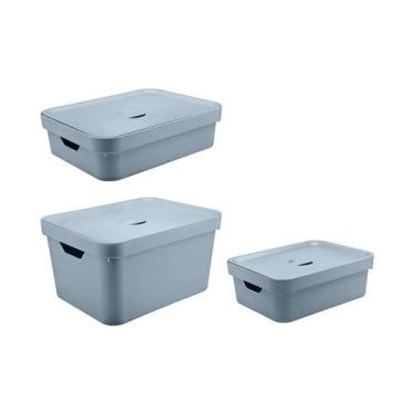 Imagem de Kit de caixa organizadora Ou 3 peças Linha Cube