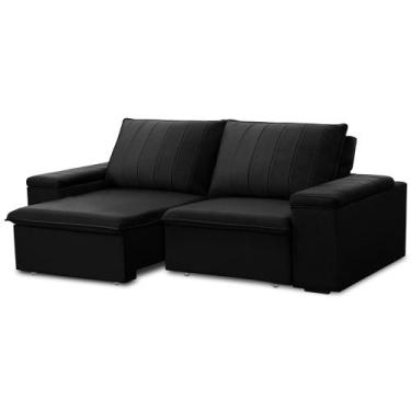 Imagem de Sofá 3 Lugares Retrátil Reclinável Para Sala 205cm Malfati F04 Veludo 