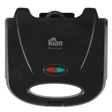 Imagem de Sanduicheira Grill Kian 750W - Placas Removíveis Antiaderentes - Preta