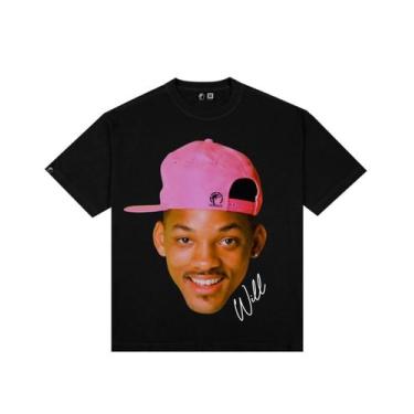 Imagem de Camiseta Face Oversized Will Smith Preta - Respect Brand, G, Preto