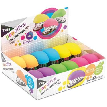 Imagem de Grampeador Mini P/12FLS TRIS T318 Color 26/6 DP.C/12 - Summit