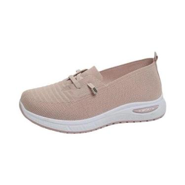 Imagem de Tênis Feminino Casual com Salto Anabela, Respirável, Antiderrapante, p