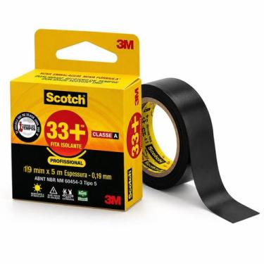 Imagem de Fita Isolante Scotch 33+ Rolo 19mm x 5m 3M