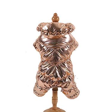 Imagem de Yajun Casaco para cães à prova de vento, roupa de neve aconchegante para animais de estimação, roupa para uso ao ar livre, impermeável, cães, roupas aquecidas, ouro, GG