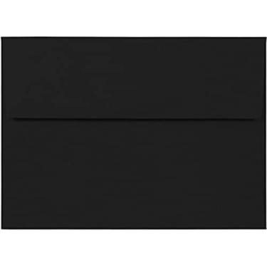 Imagem de Envelopes pretos lisos de papel JAM, 50 Per Pack, A7
