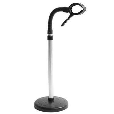 Imagem de Suporte Secador Cabelo Flexivel Giratorio Cabeleireiro Salao Petshop Ajustavel Chao Regulavel