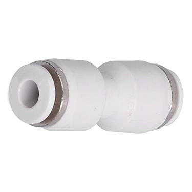 Imagem de Conector de linha de ar pneumático, resistência ao desgaste Conector de tubo de encaixe pneumático leve para conexão de tubulação para componentes pneumáticos (PU4 (50 pçs))