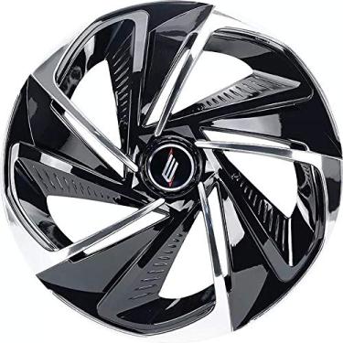 Imagem de Calota Esportiva Modelo Nitro Aro 14 Black Silver Elitte