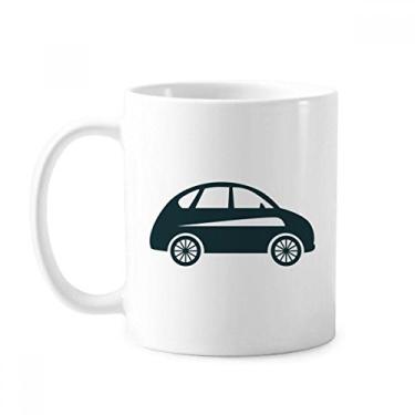Imagem de Caneca geométrica clássica Carros, contorno verde, cerâmica, xícara de café, porcelana