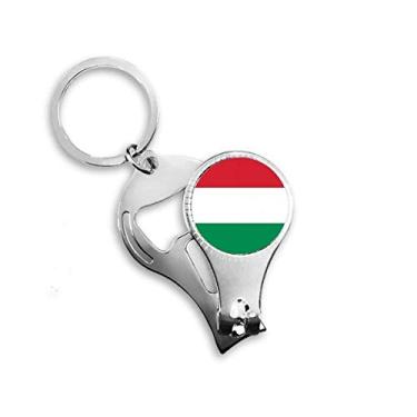 Imagem de Bandeira Nacional da Hungria Europa país alicate de unha anel chaveiro abridor de garrafas cortador