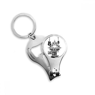 Imagem de Guitarra Música Estilo Gótico Padrão Alicate de Unha Chaveiro Abridor de Garrafas Cortador