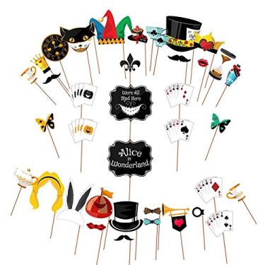 Imagem de ASVP Shop Alice in Wonderland Party Props Holding Signs For Mad Hatters Tea Party Huge Pack