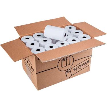 Imagem de Caixa de Bobina Térmica 80mm x 40m 1 Via. 30 Unidades Rio Branco Branca