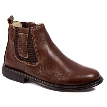 Imagem de Botina Masculina country urbana Conforto Legitimo Couro Bov 129 (42, 129-cafe)