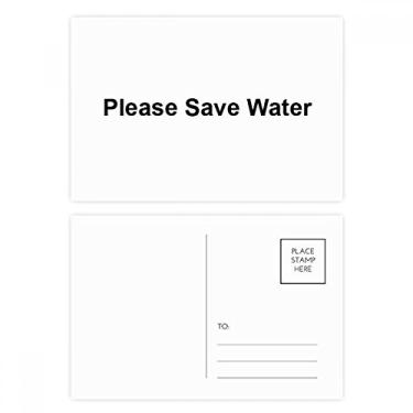Imagem de Please Save Water Black Symbol Postal Set Birthday Mailing Cartão de felicitações