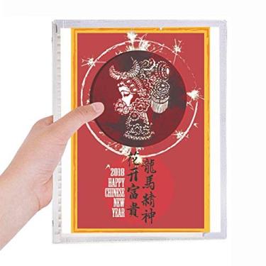 Imagem de Caderno de flores Feliz Ano Novo Primavera Diário Folhas Soltas Recarregável Diário Papelaria