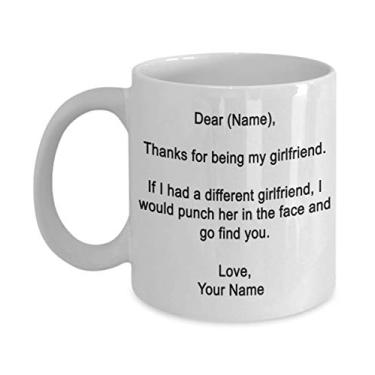 Imagem de SpreadPassion Caneca de café personalizada para namorada