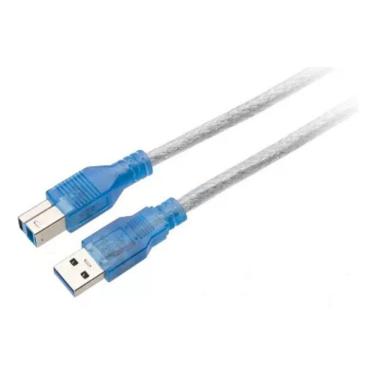 Imagem de Cabo Usb 3.0 Macho A+b 2m Cristal  Impressora
