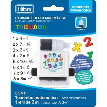 Imagem de Carimbo Roller Matemático Tabuada Tilibra