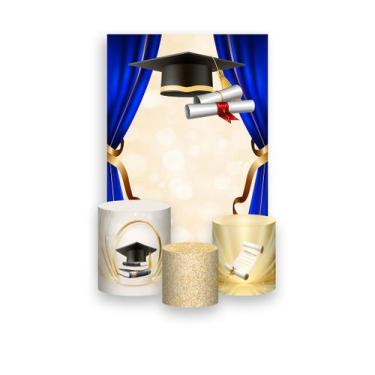 Imagem de Painel De Festa Vertical 1,50 x 2,20 + Trio De Capas Cilindro - Format