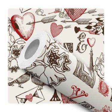 Imagem de Papel de Parede Vinílico Flores Love You Paris Menina Sala Quarto 1m -