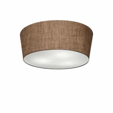 Imagem de Plafon Cone Md-3003 Cúpula em Tecido 12/40x35cm Café - Bivolt - Vivare